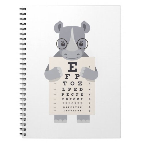 Rhino eye chart notebook