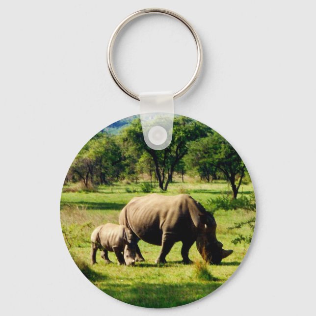 rhino family keychain (Front)