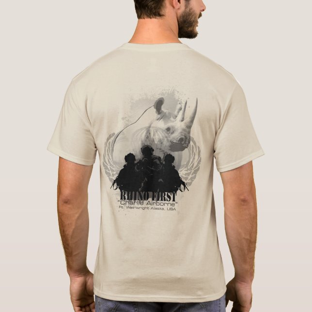 Rhino First - Snow Rhino T-Shirt (Back)