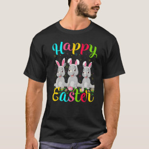 Rhino Funny Easter Egg Bunny Rhino Happy Easter T-Shirt