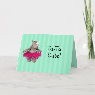 Rhino Green Baby Shower Invitation Card