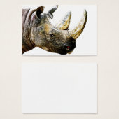 Rhino Head, White Background (Front & Back)