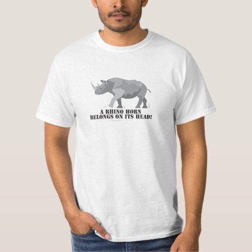 Rhino Horn Poaching Conservation Message T_Shirt