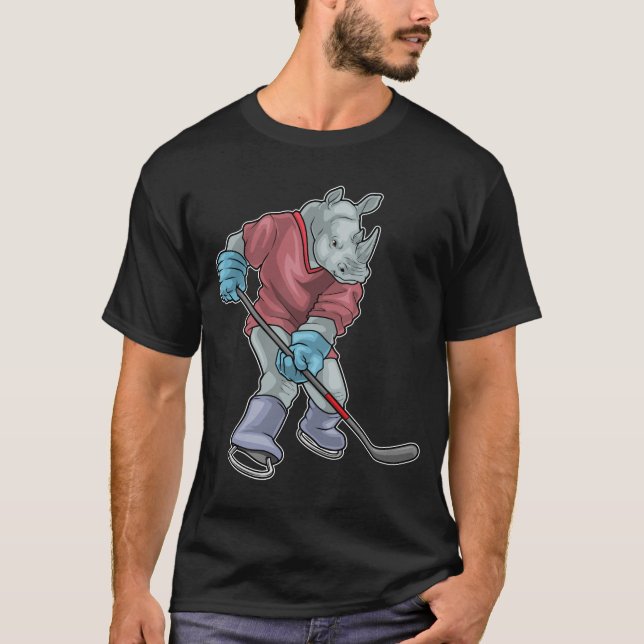 Rhino Ice hockey Ice hockey stick T-Shirt (Front)
