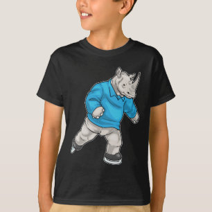 Rhino Ice skating Ice skates T-Shirt