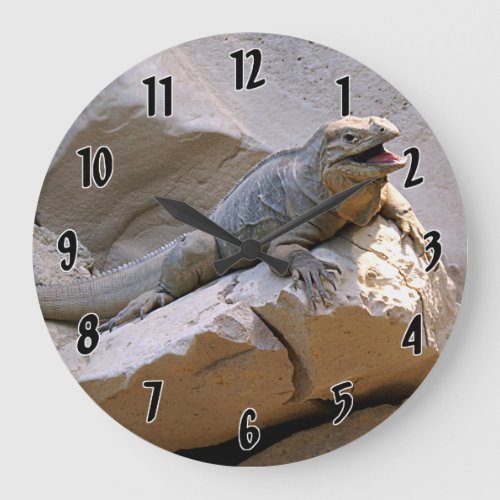 Rhino Iguana Large Clock
