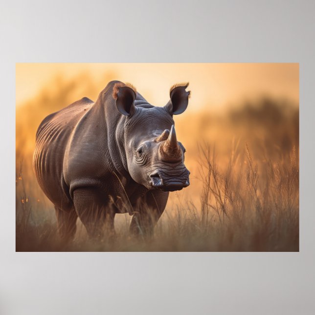 Rhino in nature Poster (Front)