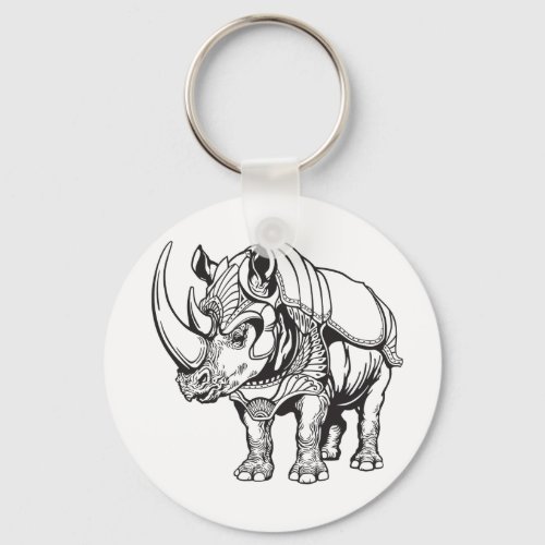 rhino in the armor keychain