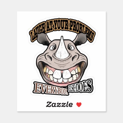 Rhino Laugh Sticker