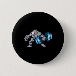 Rhino Lifting Weights Bodybuilding Beast Gym Fitne Button
