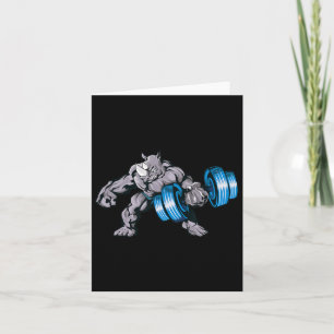 Rhino Lifting Weights Bodybuilding Beast Gym Fitne Card