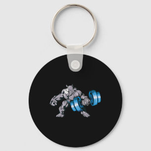 Rhino Lifting Weights Bodybuilding Beast Gym Fitne Keychain