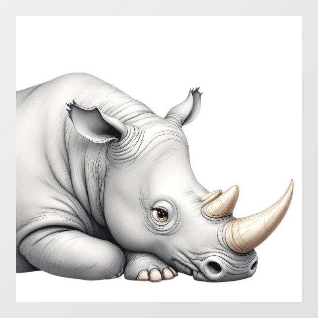 Rhino Majesty Wall Decal (Front)