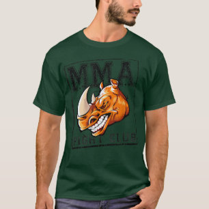 Rhino Mixed Martial Arts Mma Fighter Beast Motiva T-Shirt