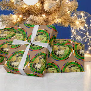 Rhino Mom and Calf African Safari Wrapping Paper