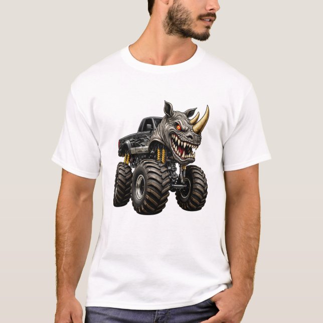 Rhino Monster Truck Beast T-Shirt (Front)