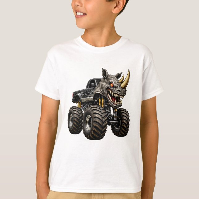 Rhino Monster Truck Beast  T-Shirt (Front)