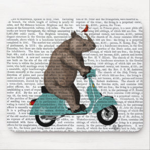 Rhino on Moped Mouse Pad