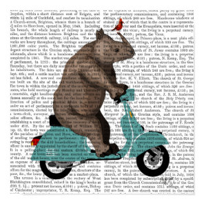 Rhino on Moped Poster