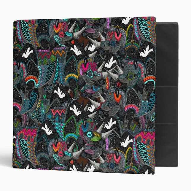 rhino party 3 ring binder (Front/Inside)