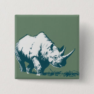 Rhino Pinback Button