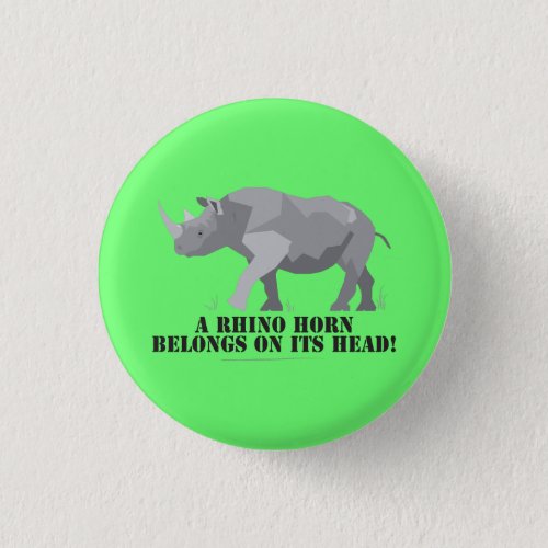 Rhino Poaching Conservation Message Button