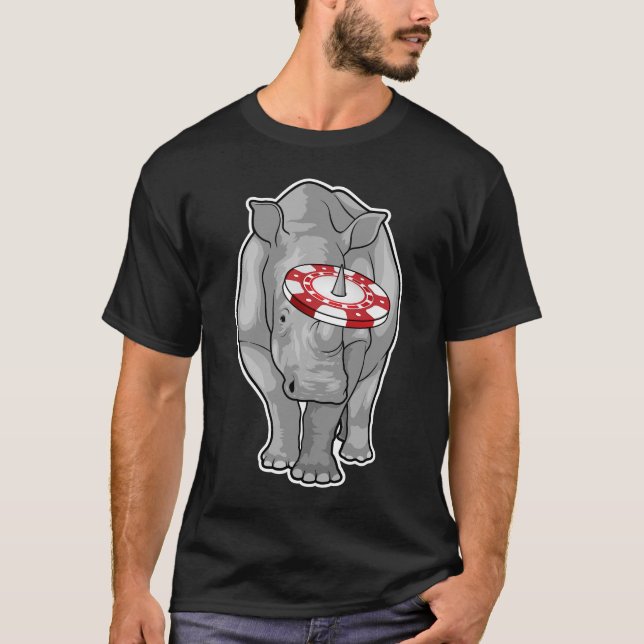 Rhino Poker Poker chips T-Shirt (Front)