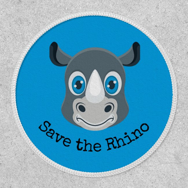 Rhino Rhinoceros Design Patch