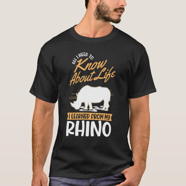 Rhino Rhinoceros Rhino T-Shirt (Front)
