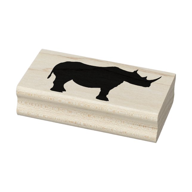 rhino silhouette art stamp (Stamp)