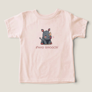 rhino smooch! (red-ish lettering) baby bodysuit