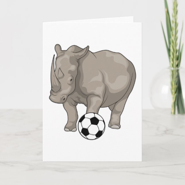 Rhino Soccer player Soccer Card (Front)