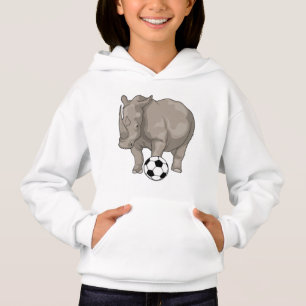 Rhino Soccer player Soccer Hoodie
