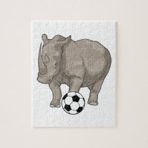 Rhino Soccer player Soccer Jigsaw Puzzle