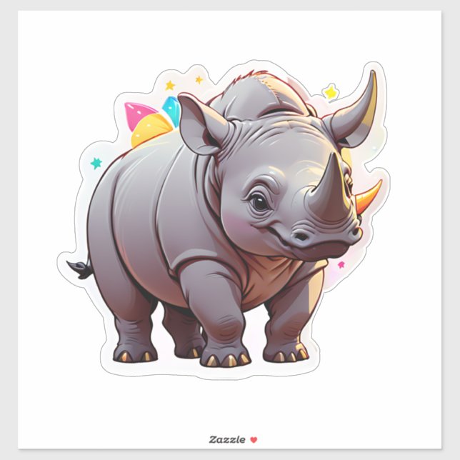 Rhino Sticker (Sheet)