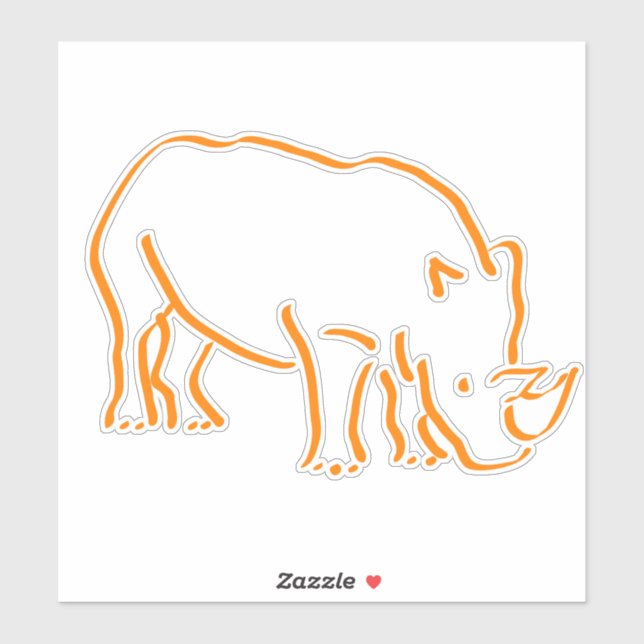 Rhino Sticker (Sheet)