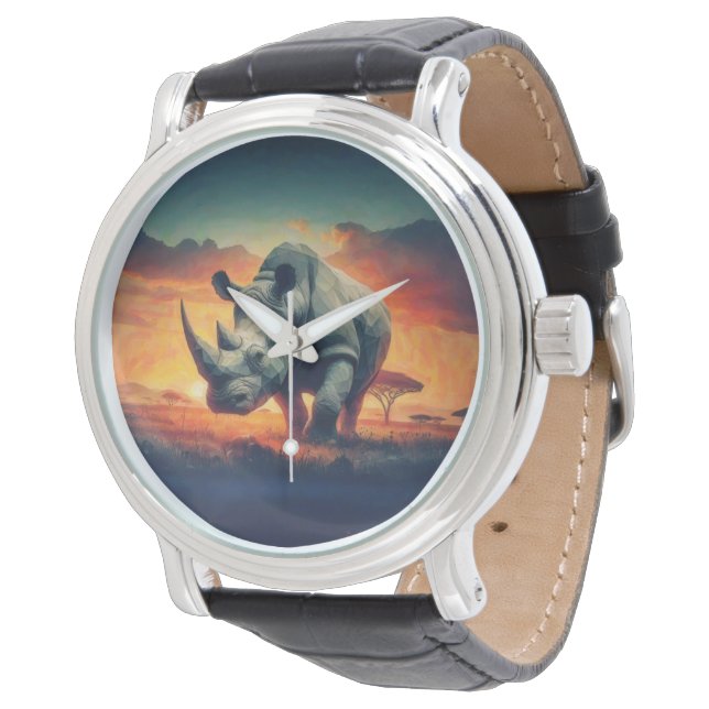 Rhino Sunset Safari Watch (Angled)