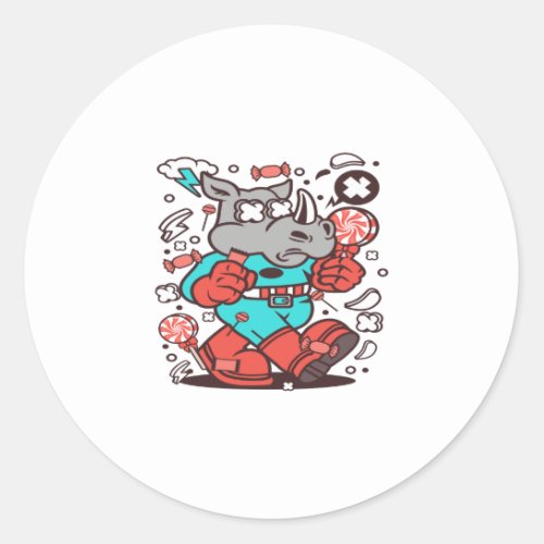 Rhino Super Candy Classic Round Sticker