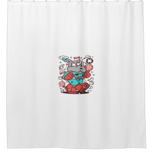 Rhino Super Candy Shower Curtain