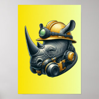 Rhino The Miner Poster