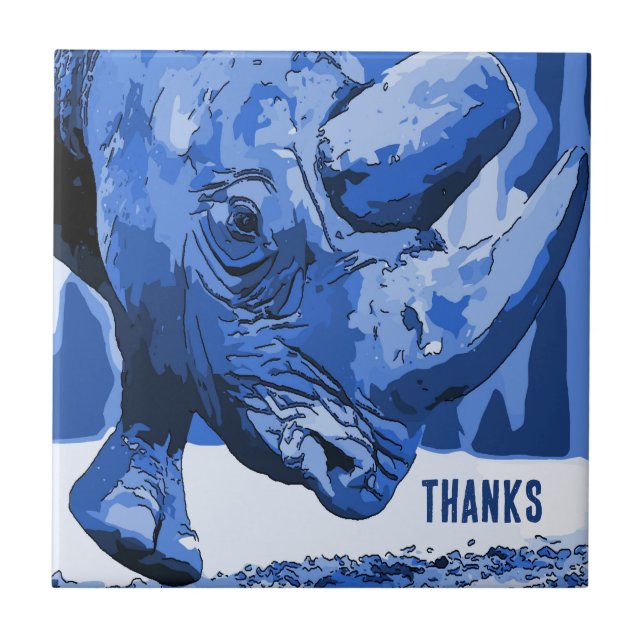 Rhino Tile, Dutch Look, Personalize Ceramic Tile (Front)