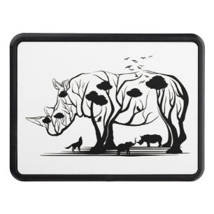 Rhino Tree Silhouette Hitch Cover