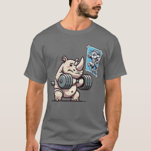 Rhino vs Unicorn - Funny Gym Workout Fitness T-Shirt