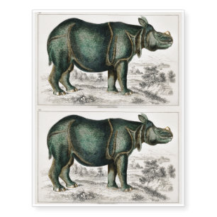 Rhino Wild Jungle Gift for kids Temporary Tattoos