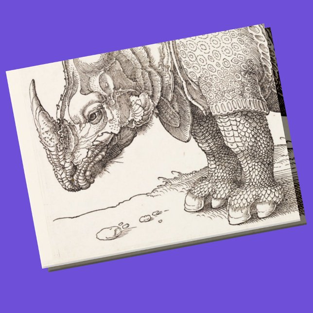 Rhino Woodcut Postcard (Creator Uploaded)