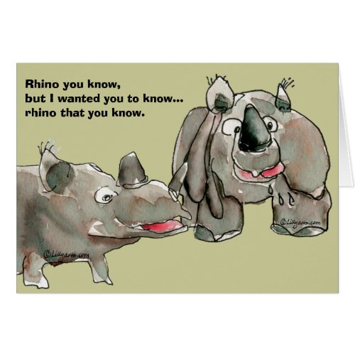 Rhino You Know but Rhinoceros Cartoon
