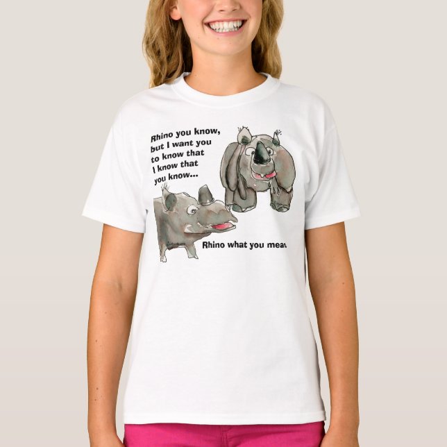 Rhino You Know Custom T-Shirt Apparel (Front)