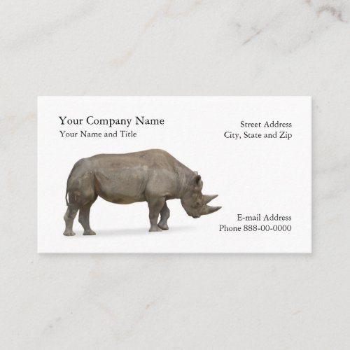 Rhino Zoologist Business Card