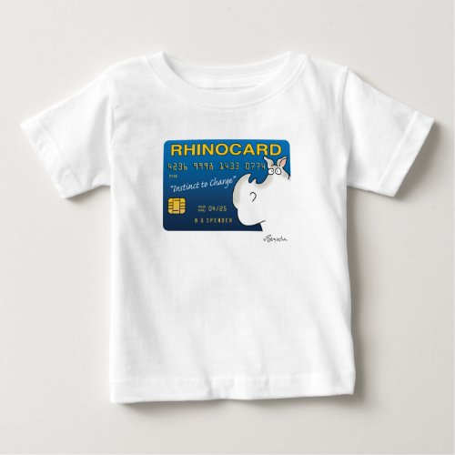 RHINOCARD INSTINCT TO CHARGE by Sandra Boynton Baby T_Shirt