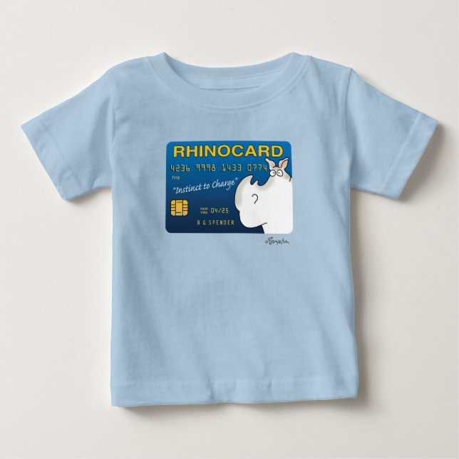 RHINOCARD: INSTINCT TO CHARGE by Sandra Boynton Baby T-Shirt (Front)